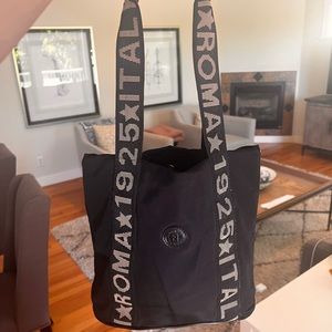 Black Fendi fabric tote bag